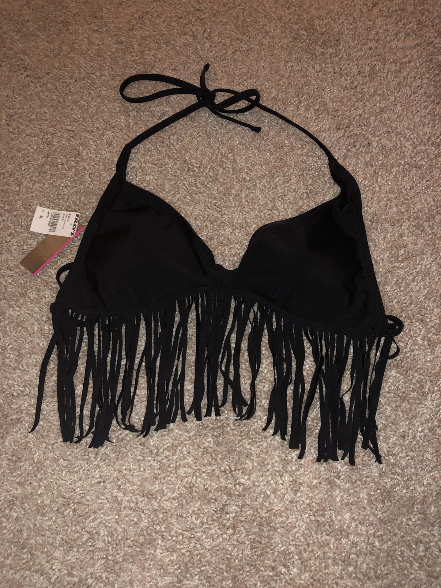 *BRAND NEW* Black fringe bathing suit top
