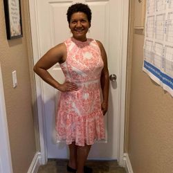 White and Pastel Dress. MOVING SALE! Must Go NOW!