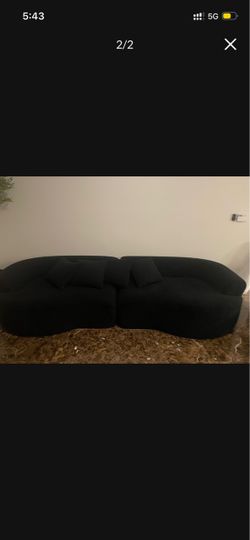 Modern curved cloud sectional