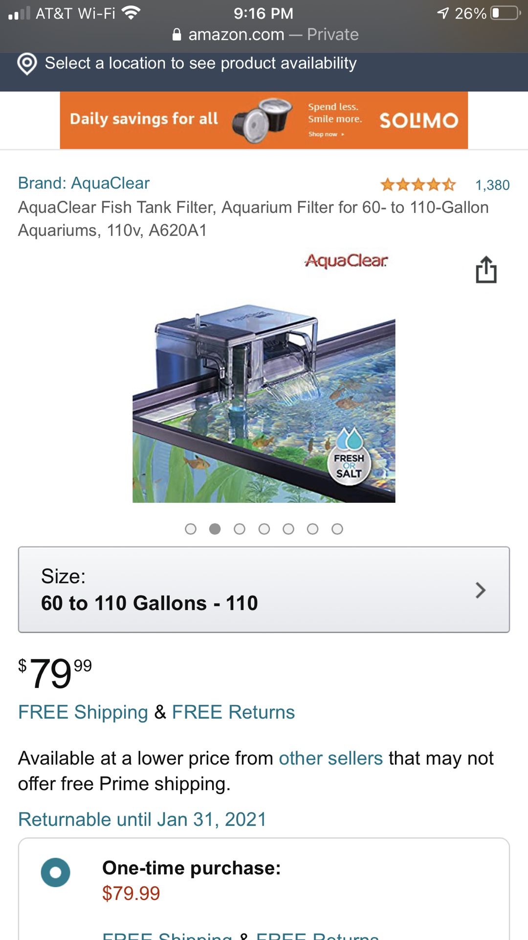 Aquaclear110 Fish Tank Filter System