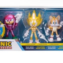 Team Sonic 3 Pack Sonic The Hedgehog Jakks Pacific 