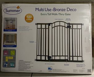 Summer Multi-Use Bronze Deco Extra Tall Walk-Thru Gate