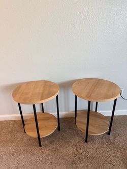 Pair of Round Side Tables