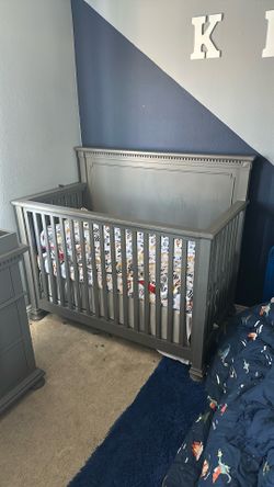RH Baby Crib / Toddler Bed and Changing Table