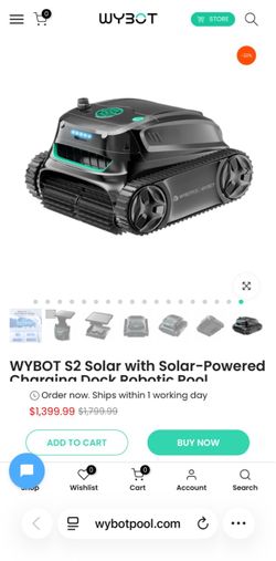 Cordless solar pool vacuum new top-of-the-line WYBOT