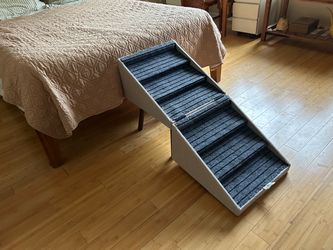 Wood Foldable Ottoman Dog Stairs, for High Beds & Large Dogs