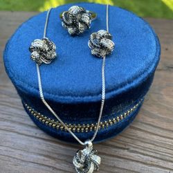 Pendant, Earrings, and Ring Set