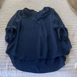 Blue Neck Blouse