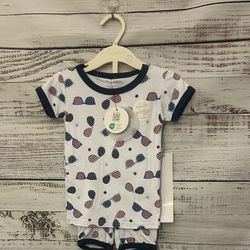 NWT Milkberry Toddler Bamboo Short Pajama Set American sunglasses size 18 months