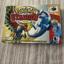 Nintendo 64 Pokémon Stadium 2 Complete In Box CIB + Inserts + Protector Case