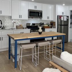 Butcher Block Kitchen Island/ Workbench  96x36