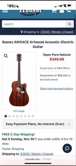 Ibanez electric acoustic guitar