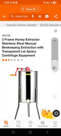 Honey Extractor 3frame Steel 