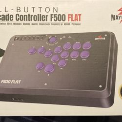 MAYFLASH F500 FLAT Fight Stick All Button Arcade Controller for PS4, PC, Xbox Series S/X, Xbox One, Switch, Steam Deck, macOS, Android, Raspberry Pi, 