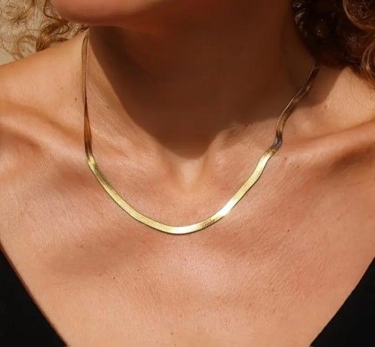 18k Gold Plated Snake Chain Necklace