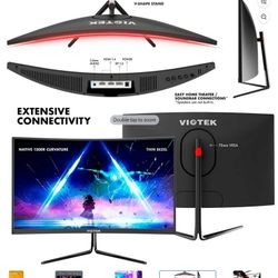 Viotek 24 Inch 144hz 4ms Curved Gaming Monitor 1920x1080p 99% sRGB FreeSync VESA GNV24CB