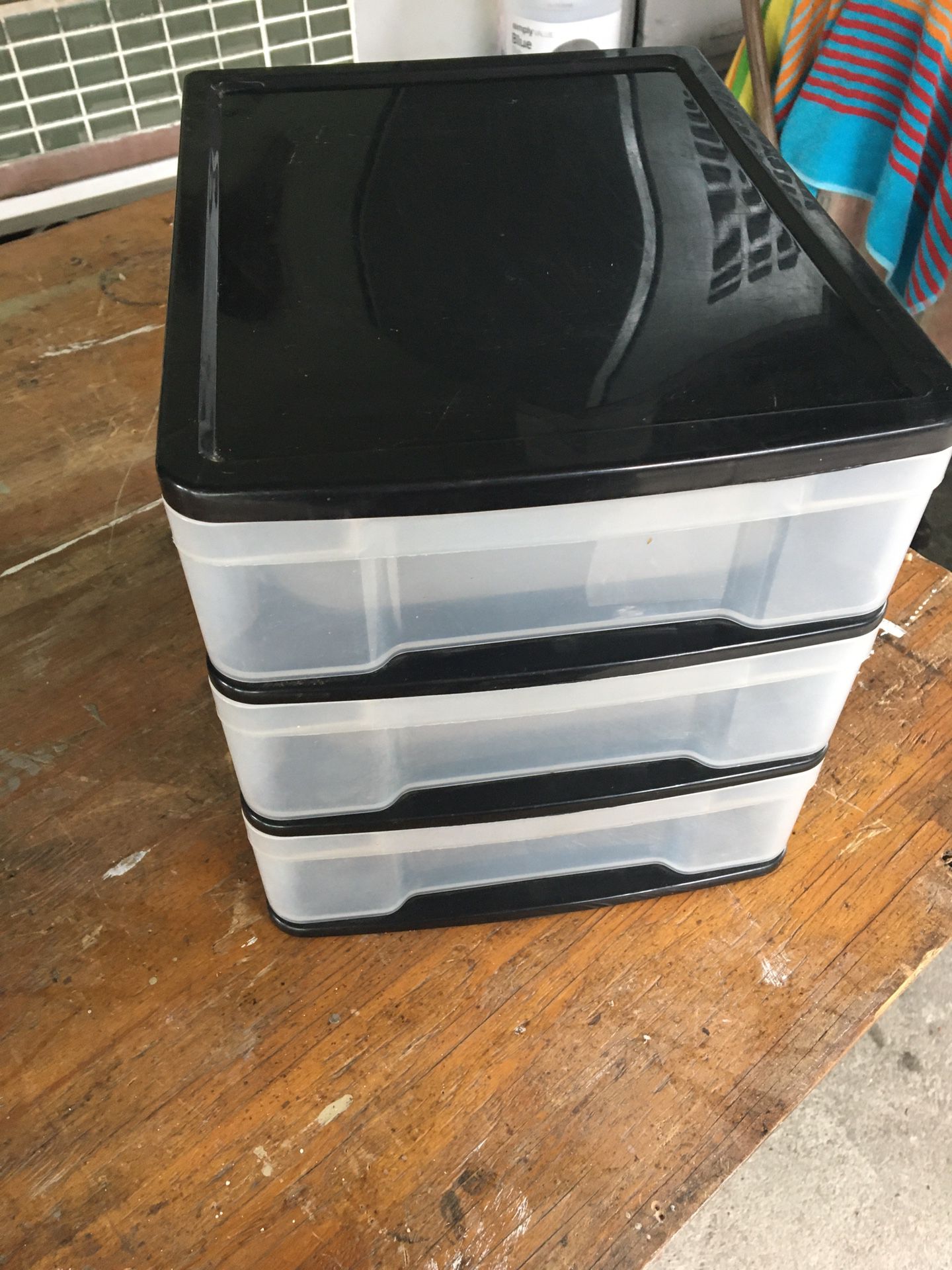 Plastic 3 Drawer Container