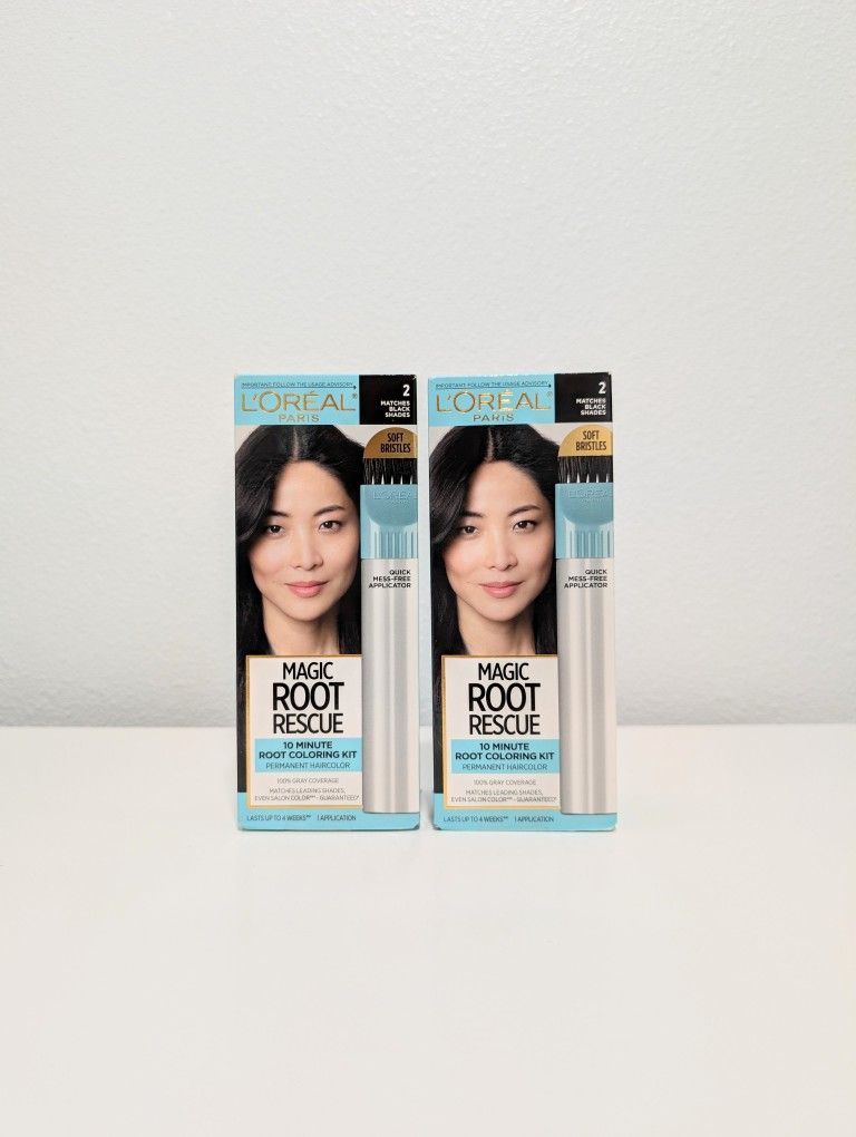 L'Oreal Magic Root Rescue Permanent Hair Color, Matches Black Shades