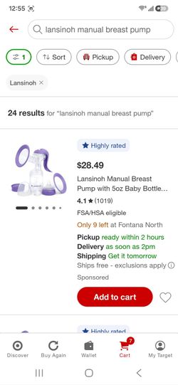 Lansionoh manuel breast pump