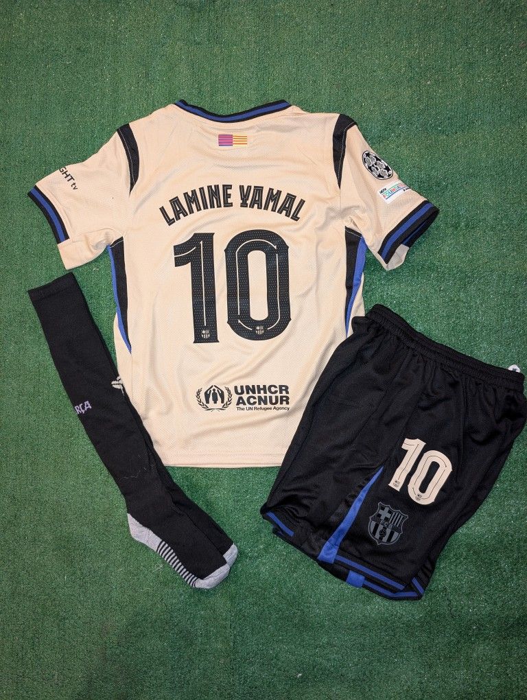 Barcelona Away Jersey 2025/26 Barcelona Kids  Jersey Lamine Yamal Jersey 