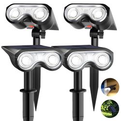 Solar Spotlights Outdoor, IP67 Waterproof, 4Pack, 3 Lighting Modes, Landscape Spotlights for Patio, Garden, Pool, Fence, Home, Garage, Pathway