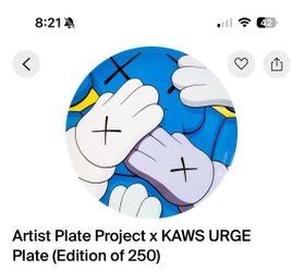 Artist Plate Project X Kaws Urge Plate (edition 250)
