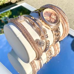 Rose Gold Watch & Bracelets | $50 OBO