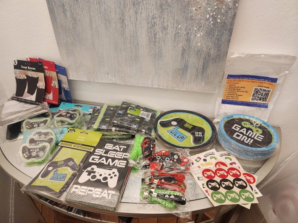 Gamer birthday party supplies