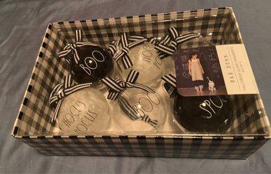 Rae Dunn Hocus Pocus Halloween Ornaments Set of 6 NIB New