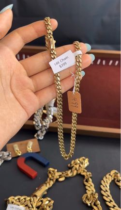 20 inch - 14K Yellow Gold Plated Cuban Link Chain Necklace