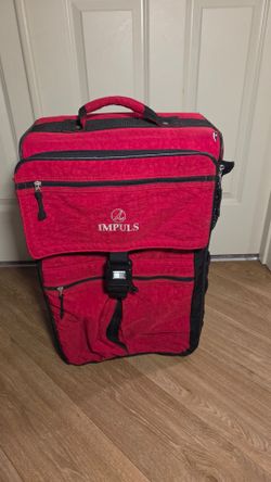 Impuls 2-Wheel Rolling Suitcase / Travel Bag (Red & Black)