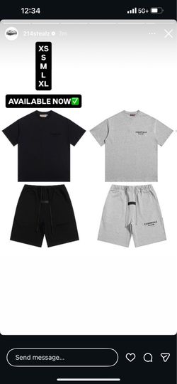 Essentials shirts/shorts(all sizes✅)