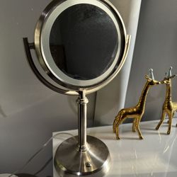 LED Vanity Mirror Brushed Nickel Dual-sided Sunter Professional