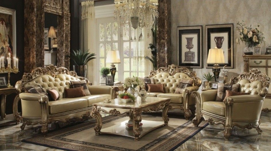 6 Piece High End Luxury ACME sofa Set