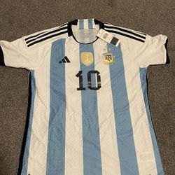 Adidas Authentic Argentina Messi Jersey Size Large
