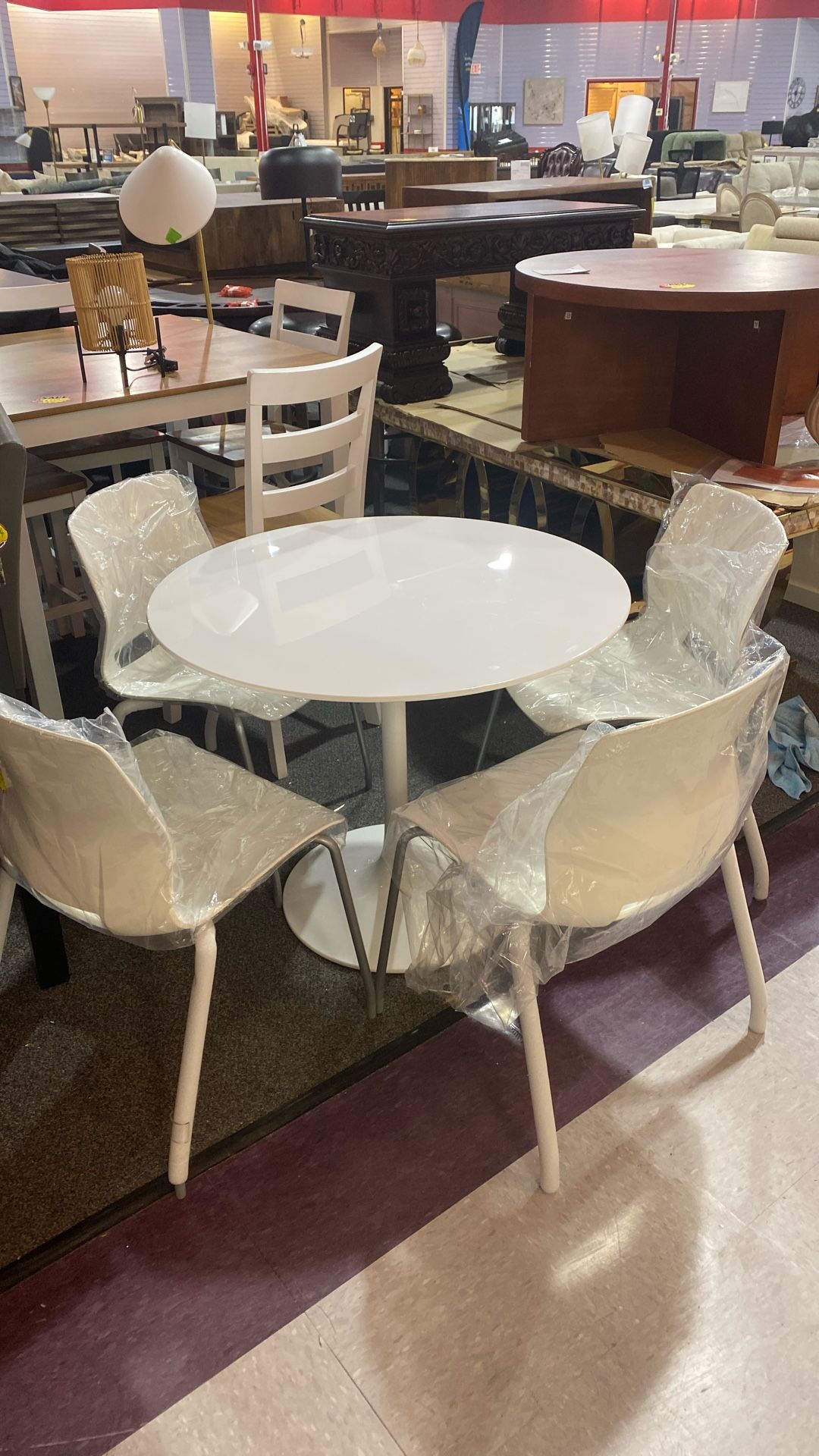 Glossy White Dining Table