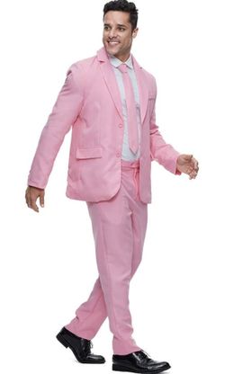 Mens Suits for Party Pink Leisure Suit Include Jacket Pants Tie