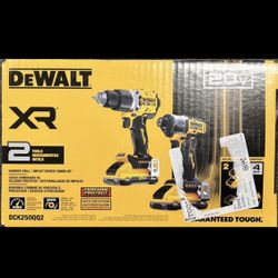 Newest XR DEWALT 20-volt max 2 -Tool Brushless Power Tool Combo Kit with Soft Case ( 2 -Batteries Included and Charger Included )