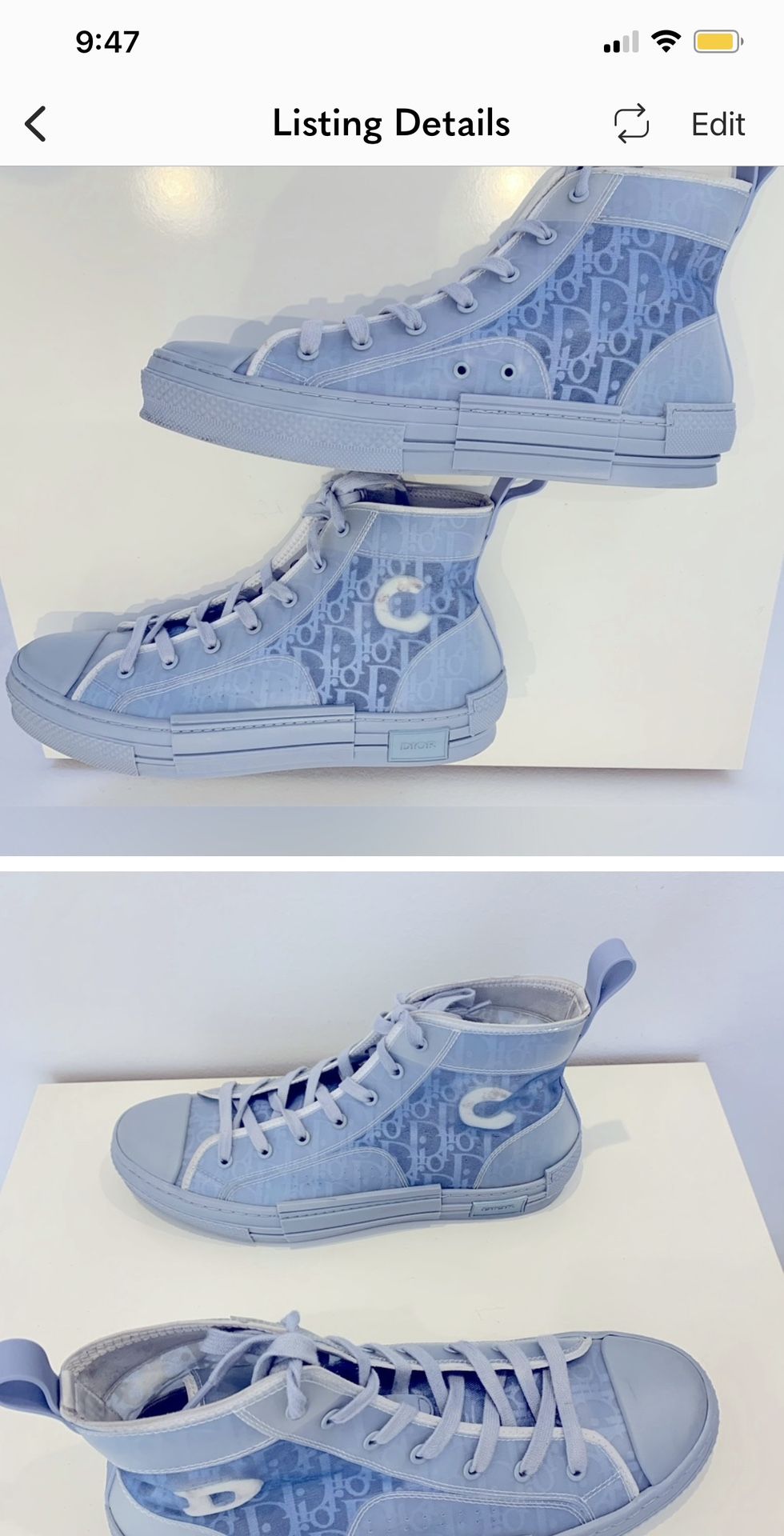 Buy Daniel Arsham x Dior B23 High 'Dior Oblique - Light Blue