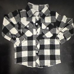 Toddler’s Boys’ Or Girls’ Flannel Plaid Shirt