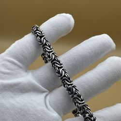 Esclava Plata 925 Estilo Bizantino 9 Pulgadas. 