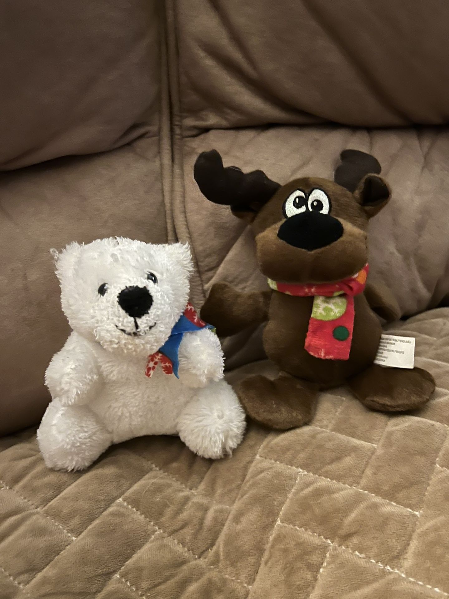 Christmas Bear and Reindeer Plush