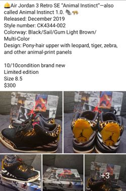 Air Jordan 3 Retro SE Animal Instinct Sneakers
