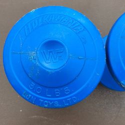 Vintage WWF Hulkamania 3 Pound Hand Weights 