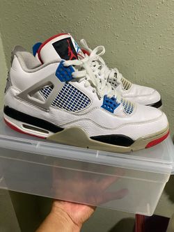 Air Jordan 4 Retro SE What The Leather Mid Top White Size 12 Authentic