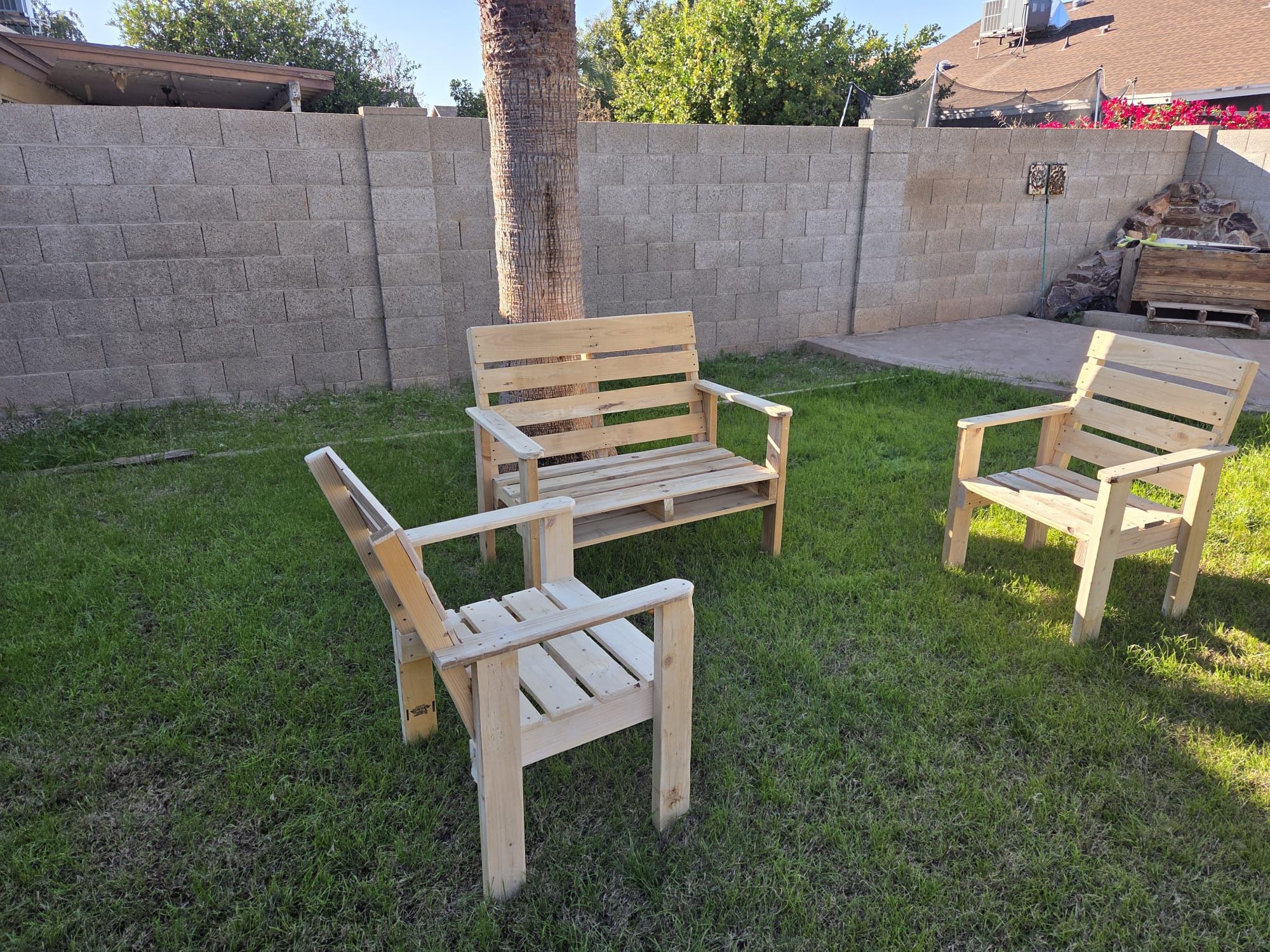 Juego De Patio Rústico