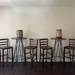 Bar Tables (2 Tables 4 Stools)