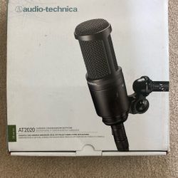 Like New Barley Used Audio Technica At2020 Cardioid Condenser Microphone XLR