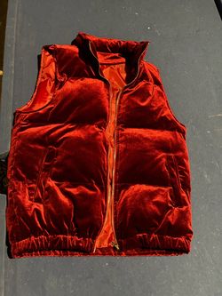 Red Velvet Vest with Silk Lining