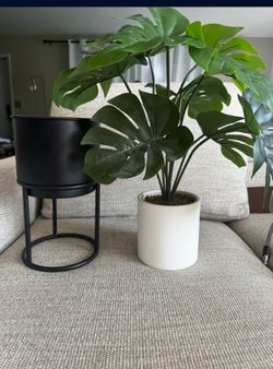 Monstera Plant AND stand - Artificial